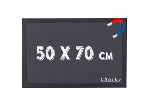 Chalky Manyetik Kara Tahta Siyah Çerçeveli 50x70 cm